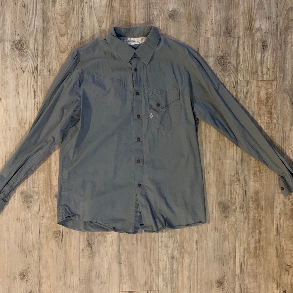 Volcom Slate Grey button down shirt